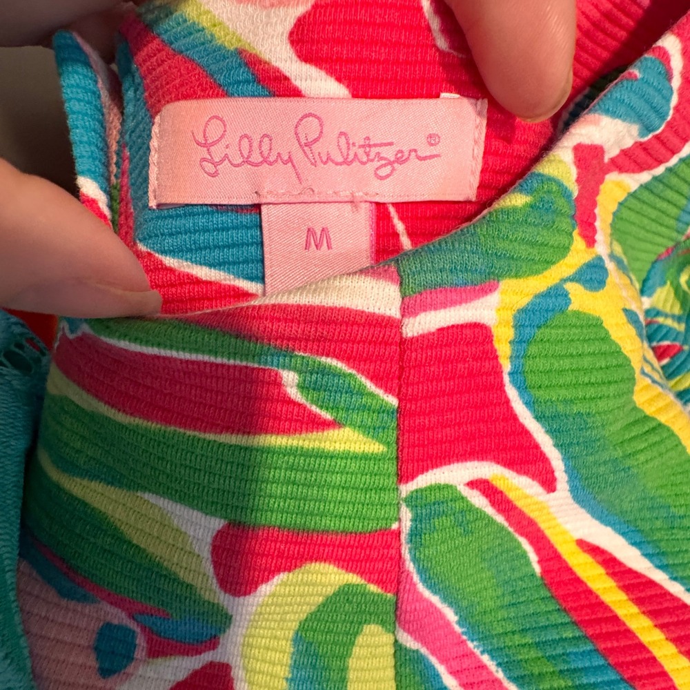 Lilly Pulitzer Pink Multi Tropical Print Mini Dress - Picture 6 of 8